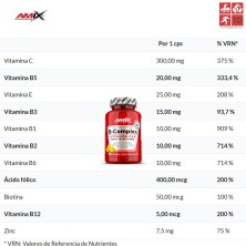 Amix Vitamina B-Complex + Vitamina C y E 90 cápsulas