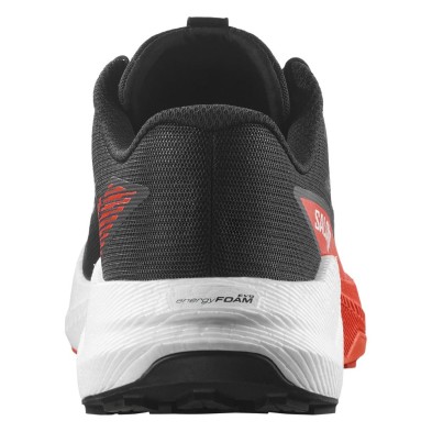 Zapatillas Salomon Pulsar hombre Black/ White/ Cherry Tomato amortiguación de superespuma