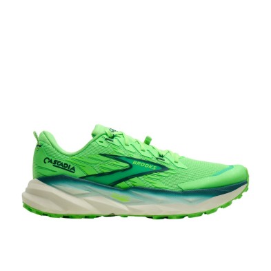Zapatillas trail Brooks Cascadia 19 hombre verde lima azul marino soporte neutro
