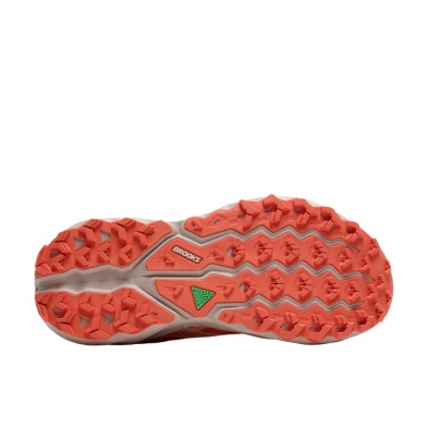 Zapatillas trail Brooks Cascadia 19 mujer Peach Echo/ Chateau/ White  tracción en todoterreno en seco y en mojado