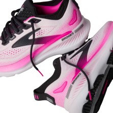 Zapatillas Brooks Glycerin GTS 23 mujer White/ Phantom/ Cyber Pink Ajuste envolvente que mejora notablemente el confort