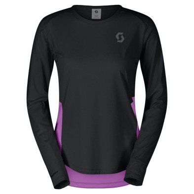 Camiseta manga larga Scott Endurance Tech mujer Black Liquid Purple