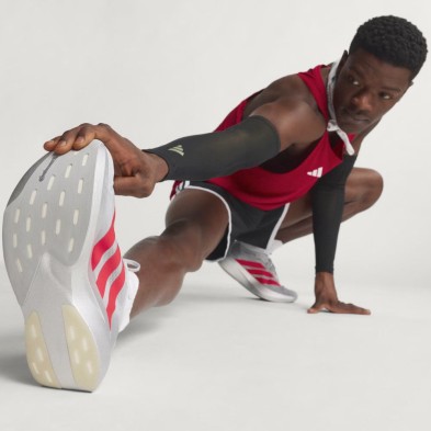 Zapatillas Adidas Adizero Evo SL Hombre Silver Metallic Lucid Red Iron Metallic suela continental