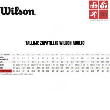 Wilson tallaje zapatillas adulto