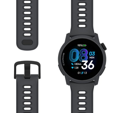 Reloj Deportivo GPS Coros PACE 4 correa silicona Black banda suave y flexible fácil de secar