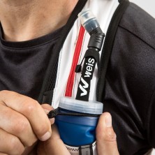 Chaleco Weis Simer 7 L Hydration Vest White portabombillas para botellas blandas tipo soft flask