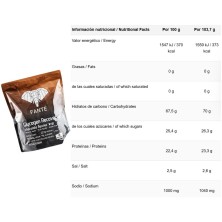 Recovery drink  Fante Glycogen 1 kg Cacao tabla nutricional