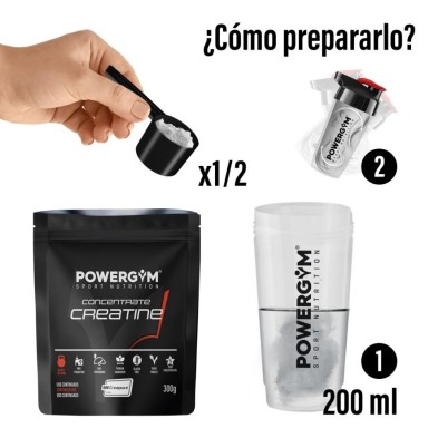 Powergym Concentrate Creatine creapure 150 gr Neutro modo de empleo