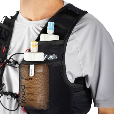Chaleco Weis Flex Evo 7 L Hydration Vest negro ahora duplicar la capacidad frontal
