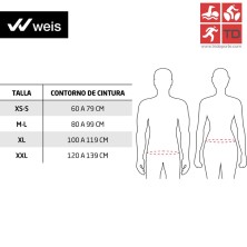 tallaje cinturones trail weis