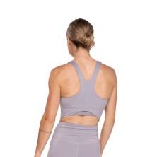 Sujetador deportivo Hoka Elaro Crop Bra Astral espalda cruzada