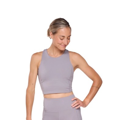 Sujetador deportivo Hoka Elaro Crop Bra Astral