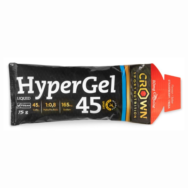 Gel energético Crown Sport Nutrition HyperGel 45 Cafeína Fresa