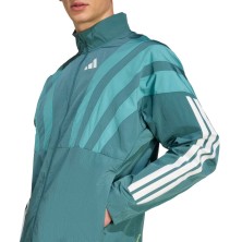 Chaqueta de running Adidas Adizero Archive hombre Preloved Teal 3 rayas estilo retro