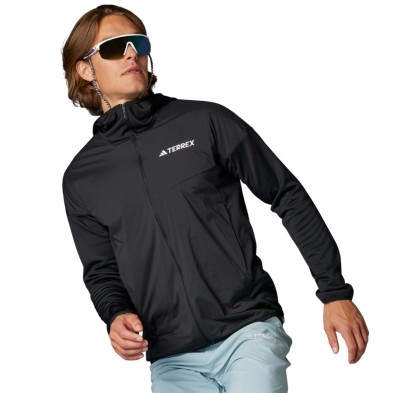 Chaqueta con capucha Adidas Terrex Xperior Climawarm+Wind hombre negra