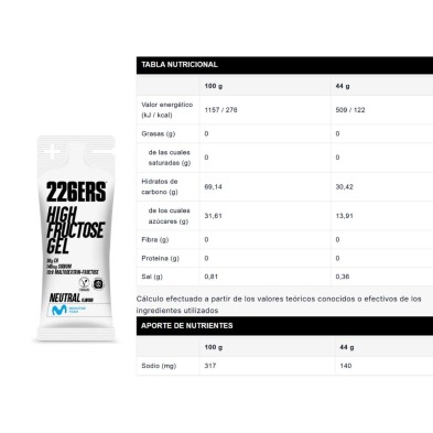 High Fructose Gel XS 44g Neutro