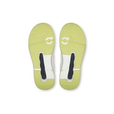 Zapatillas On Running THE ROGER Kids unisex White/ Limelight suela de goma con muy buen agarre