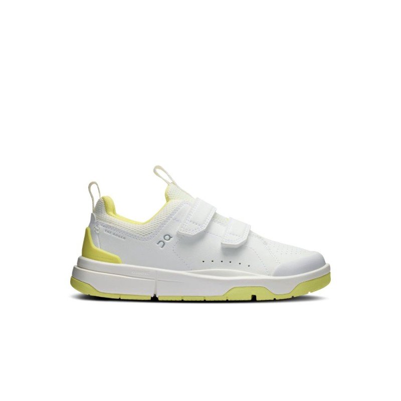 Zapatillas On Running THE ROGER Kids unisex White/ Limelight