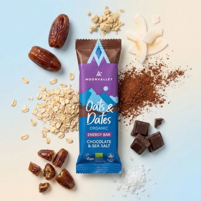 Barrita Moonvalley Vegan Energy Bar Oat & Dates Chocolate & Sea Salt
