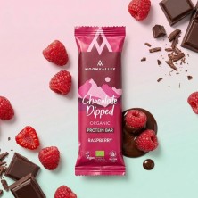 Barrita Moonvalley Vegan Protein Bar Chocolate Dipped Frambuesas