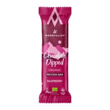Barrita Moonvalley Vegan Protein Bar Chocolate Dipped Frambuesas
