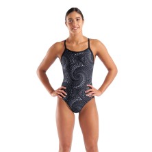 Bañador de natación Arena Performance Fireflow Lightdrop Back Black extremadamente duradero