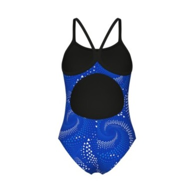 Bañador de natación Arena Performance Fireflow Lightdrop Back Azul royal y negro