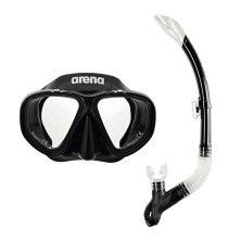 Kit de buceo Arena Premium Snorkelling Set unisex Black/ Clear