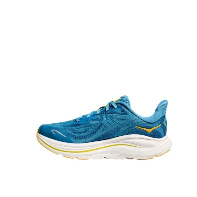 Zapatillas Hoka Clifton 10 Big Kids azul niebla alpina amarillo