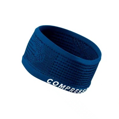 Headband On/Off  Compressport azul logo blanco