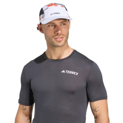 Gorra de visera Adidas Terrex Climacool 5 panel graphic Unisex White/ Semi Impact Orange/ Black