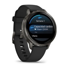 Reloj Deportivo Garmin Venu 4 41mm Slate correa de silicona Black REGISTRA COMPORTAMIENTOS DE ESTILO DE VIDA PARA VER SU IMPACTO