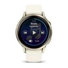 Reloj Deportivo Garmin Venu 4 41mm Lunar Gold correa de silicona Bone  descarga canciones y listas de reproducción
