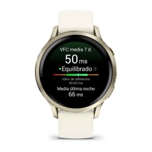 Reloj Deportivo Garmin Venu 4 41mm Lunar Gold correa de silicona Bone