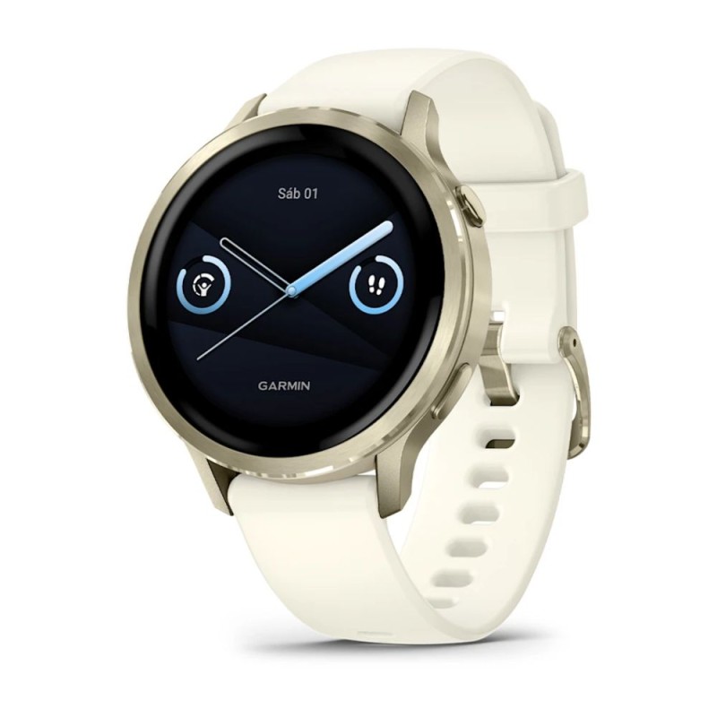 Reloj Deportivo Garmin Venu 4 41mm Lunar Gold correa de silicona Bone