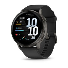 Reloj Deportivo Garmin Venu 4 45mm Slate correa de silicona Black