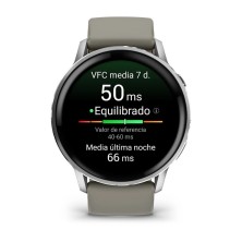 Reloj Deportivo Garmin Venu 4 45mm Silver correa de silicona Gray