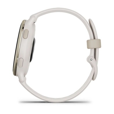 Reloj Deportivo Garmin Vivoactive 5 Cream Gold correa de silicona Ivory solo 36gr con la corra de silicona