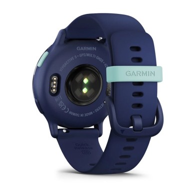 Reloj Deportivo Garmin Vivoactive 5 Blue Metallic correa de silicona Blue sensor de frecuencia cardiaca en la muñeca
