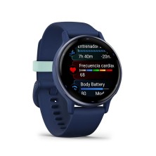Reloj Deportivo Garmin Vivoactive 5 Blue Metallic correa de silicona Blue smartwatch con funciones de salud y ejercicio