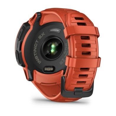 Reloj Multideporte Garmin Instinct 2X Solar 50mm Flame Red sensor de frecuencia cardiaca en la muñeca