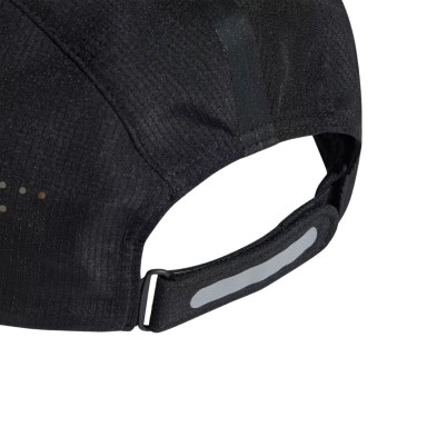 Gorra Adidas Running X Adizero Unisex Black/ Reflective Silver cierre ajustable en la nuca