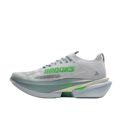 Zapatillas Brooks Hyperion Max 3 Hombre White/ Gray Mist/ Green amortiguación