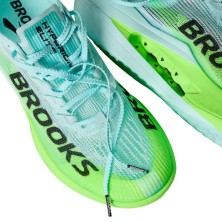 Zapatillas Brooks Hyperion Elite 5 Unisex azul claro verde fluor  amortiguación ligera