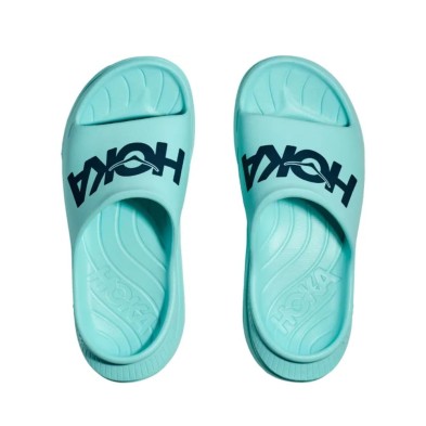 Sandalias Hoka Ora Athletic Slide verde turquesa chanclas para deportistas y atletas