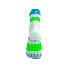 Calcetines Compressport Pro Racing V4.0 Run High White Norse Blue Neon Green