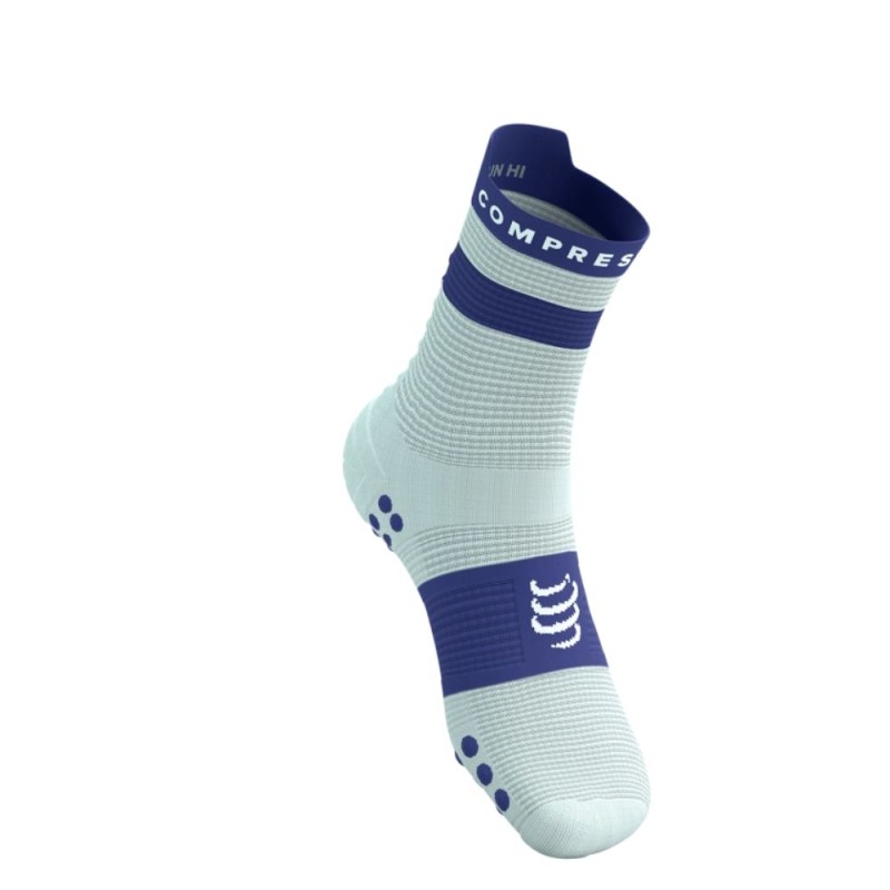 Calcetines Compressport Pro Racing V4.0 Run High Star White/ Orient Blue