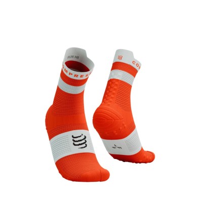 Calcetines Compressport Pro Racing V4.0 Run High rojo blanco