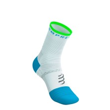 Calcetines Compressport PRO Marathon V2.0 White/ Norse Blue/ Neon Green