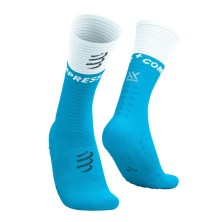 Calcetines compresión Compressport Mid Compression V2.0 Norse Blue White